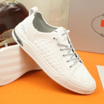Pra Sneaker In White Caro Suede Calfskin