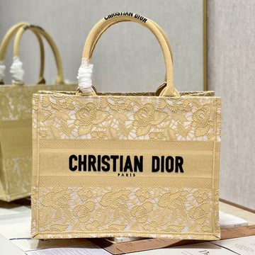 CD Mesh Apricot Book Tote Bag Canvas 336534