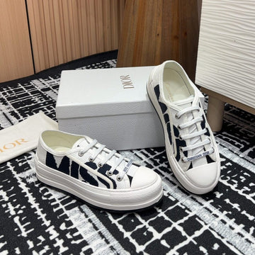 CD Walk'n'dior Platform Sneaker Black White Miss Canvas