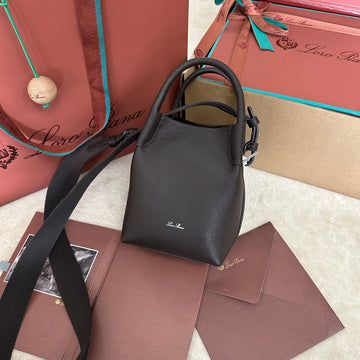 Micro Bale Bag In Chocolate Brown Calfskin