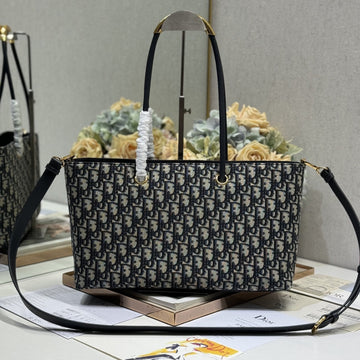Medium 37 Toujours Bag In Black Monogram Denim