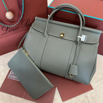 Loom Bag 32 In Thyme Green Smooth Calfskin