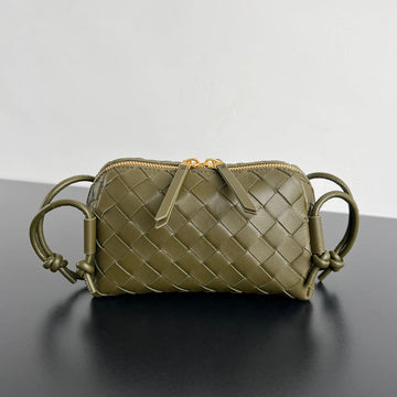 Bv Concert Pouch 18.5cm Khaki Lambskin