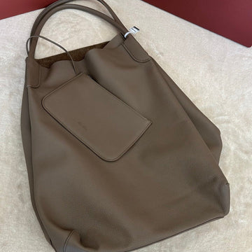Bale Hobo Extra Large 40 Bag In Medium Brown Calfskin