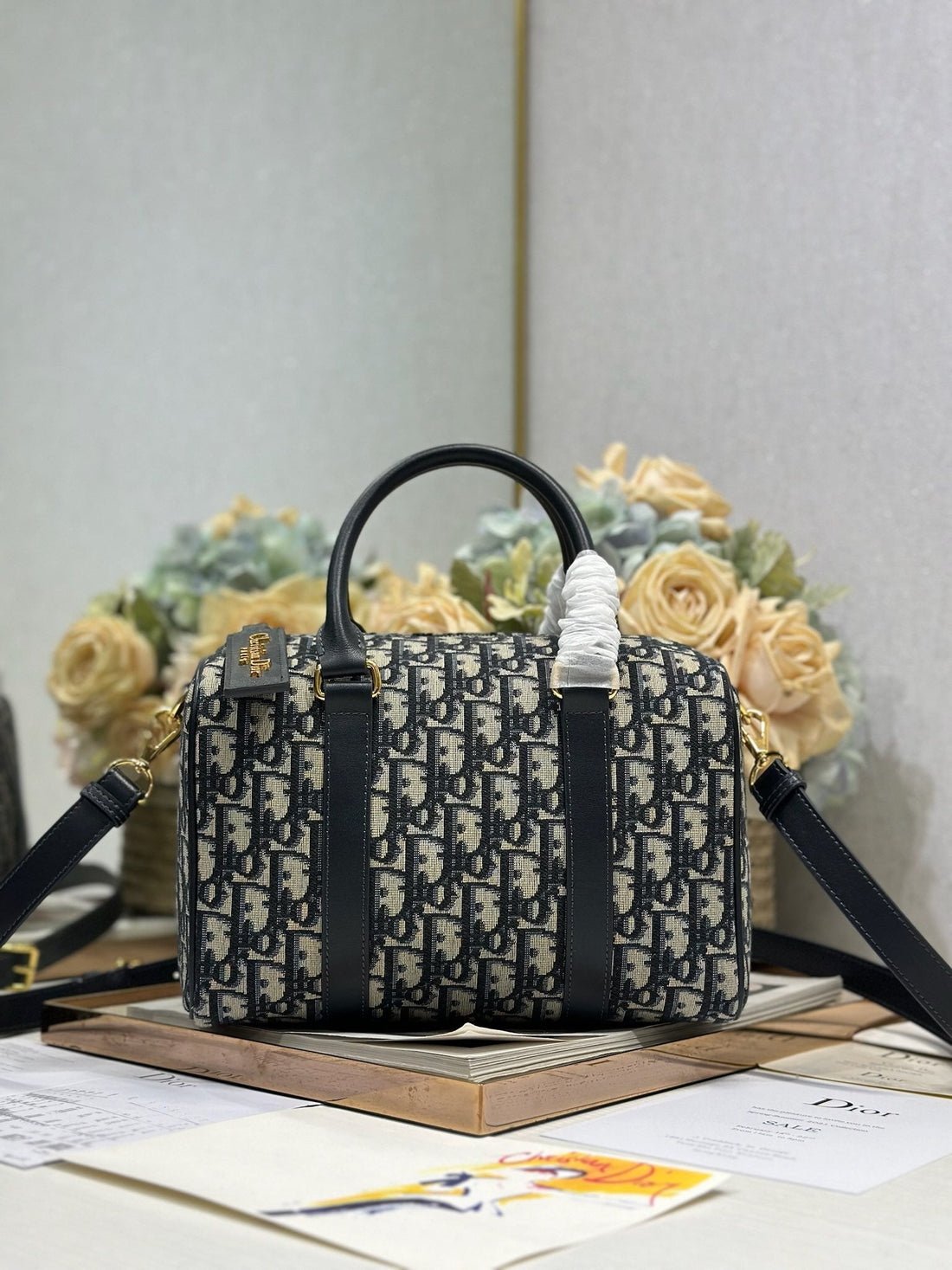CD Groove 25CM Blue Dior Oblique Jacquard
