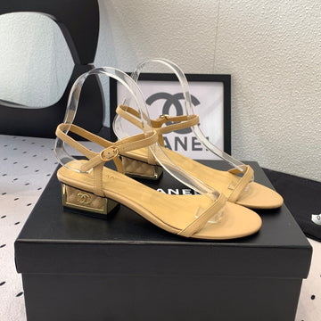 CC Sandal In Dark Beige Lambskin 147091