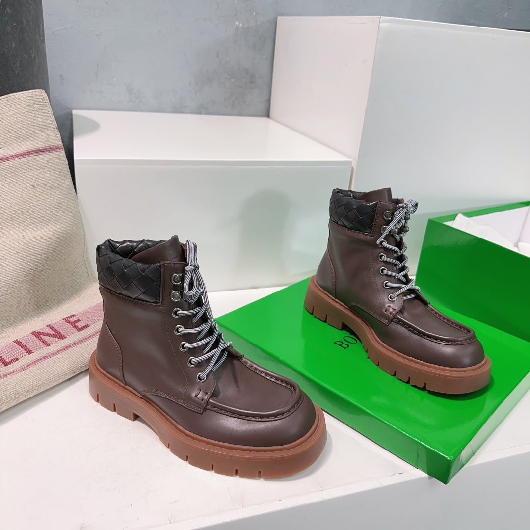 Bv 25S Haddock Lace-Up Ankle Boot 45MM Brown Cowhide Rubber 180293