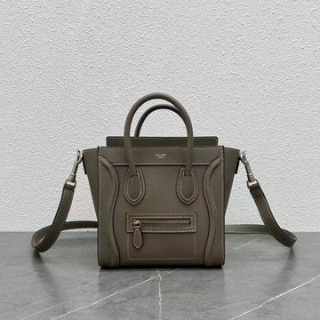 Celine Luggage Nano Bag 20CM Taupe Cowhide