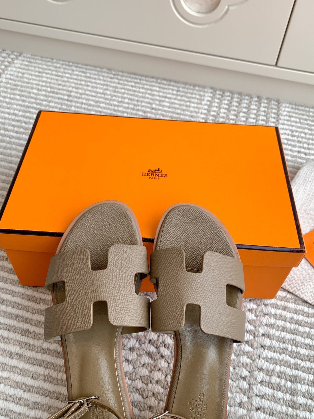 Hm 25 Santorini Etoupe Epsom Leather Calfskin