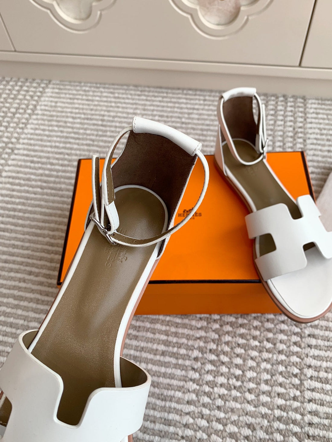 Hm 25 Santorini White Etoupe Calfskin