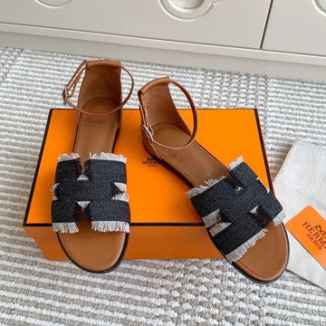 Hm 25 Santorini Black Denim Gold Calfskin
