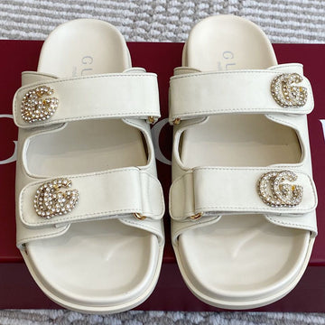 Gc Sandal With Double G White Calfskin 291023