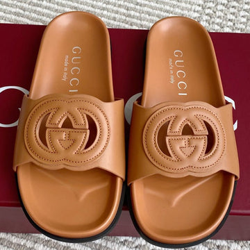 Gc Slipper Brown Cowhide 291037