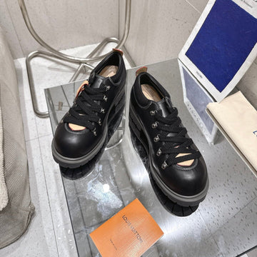 LV Pharrell And Nigo Hiking Shoes Black Sheepskin 383741