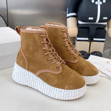 Chloé Snow Boots Brown Suede 531622