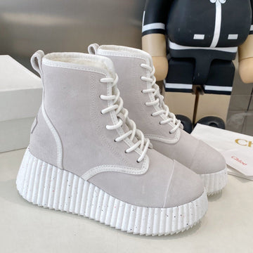 Chloé Snow Boots Light Grey Suede 531623
