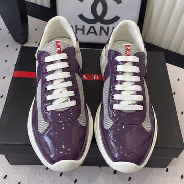 Pra 2025 Sneaker Purple Mix Gray Patent Leather Mesh 554579