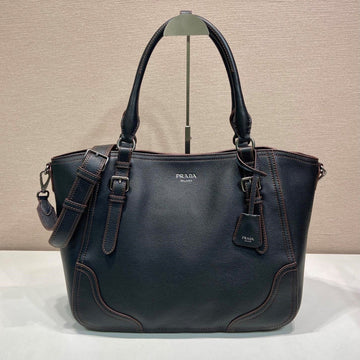 Prada Large Tote Bag 38CM Black Leather