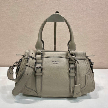 Prada Large Tote Bag 35CM Taupe Leather