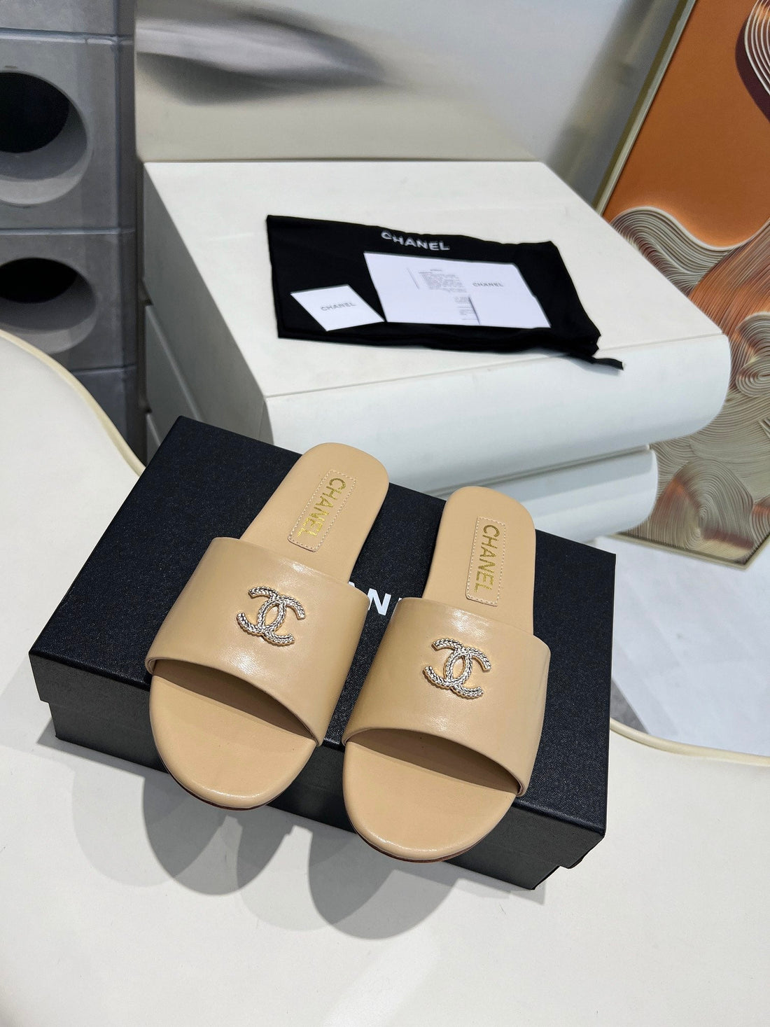 CC 26S Slide Beige Sheepskin 684902