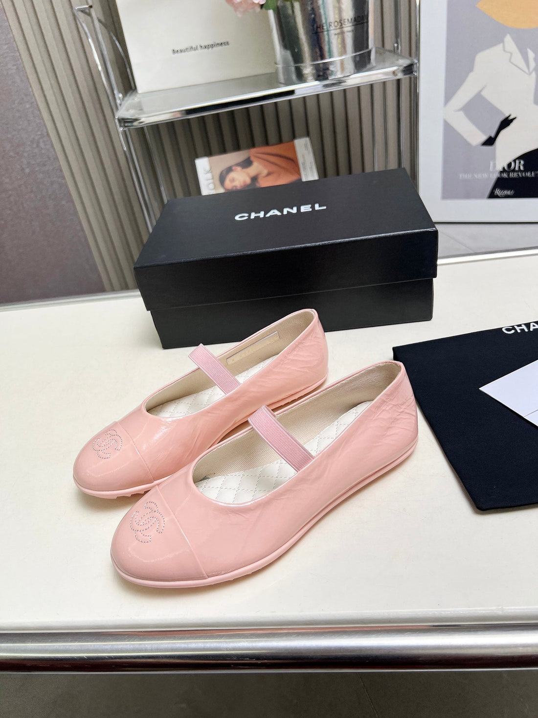 CC 26S Ballet Flat Light Pink Glossy Sheepskin 684822