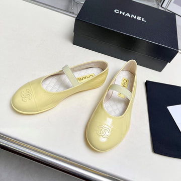 CC 26S Ballet Flat Lemon Yellow Glossy Sheepskin 684823