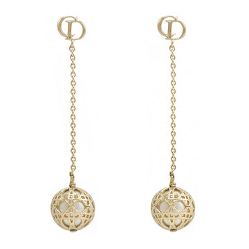 CD Ball Drop Gold Earrings