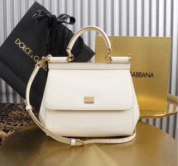 Db Sicily Bag White Dauphine Calfskin