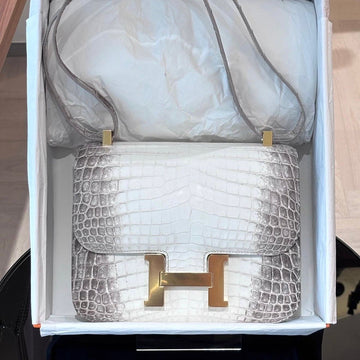 HM Constance Bag 18CM Himalaya Crocodile Leather (15 Days Production) Ghw