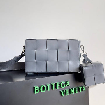 Bv Two-In-One Cassette Bag 26CM Grey Leather