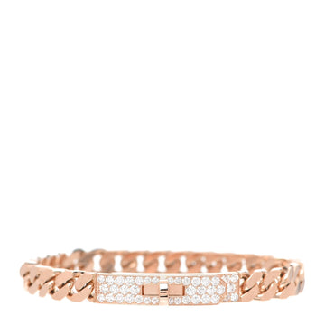 Kelly Chain Pink Gold Diamonds Bracelet