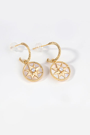 Lucky Star Gold Mop Earrings