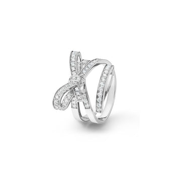 Ruban Silver Diamond Ring