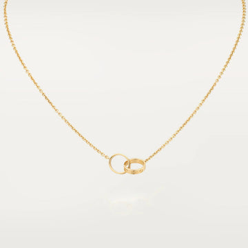 Love Necklace Double Ring Gold