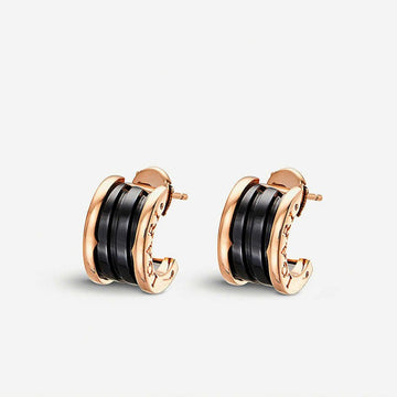 Zero 1 Pink Gold Ceramic Earrings