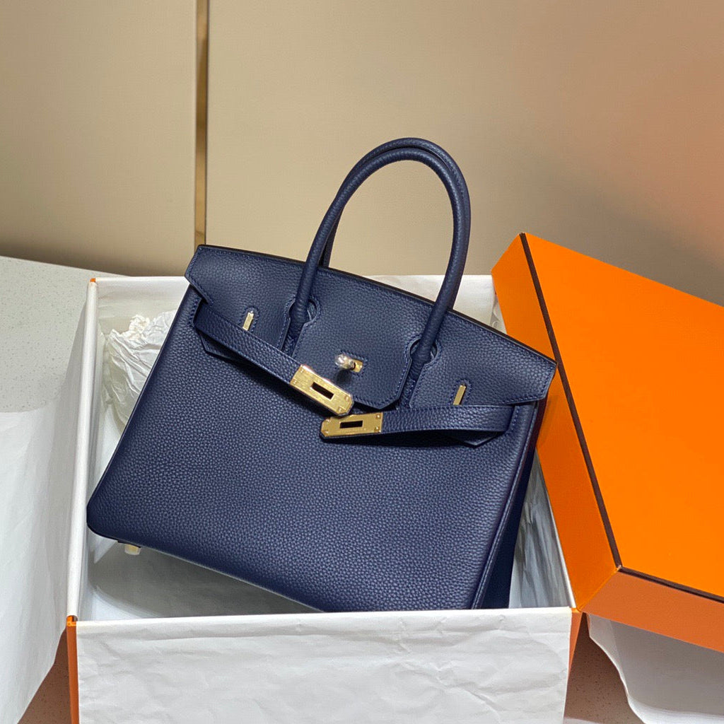 HM Birkin 30CM Dark Navy Blue Epsom Leather