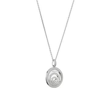 Happy Spirit Diamond Paved Necklace