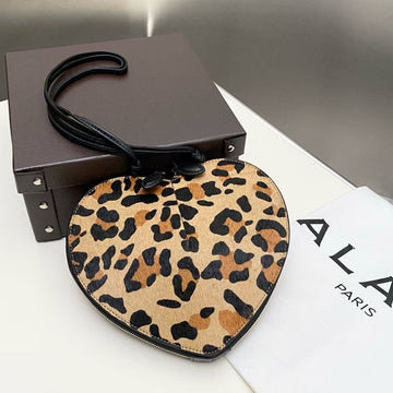 Alaïa Le Coeur Bag Leo Pard-Printed Horsehair
