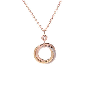 Trinity Silver Gold Pink Gold Necklace