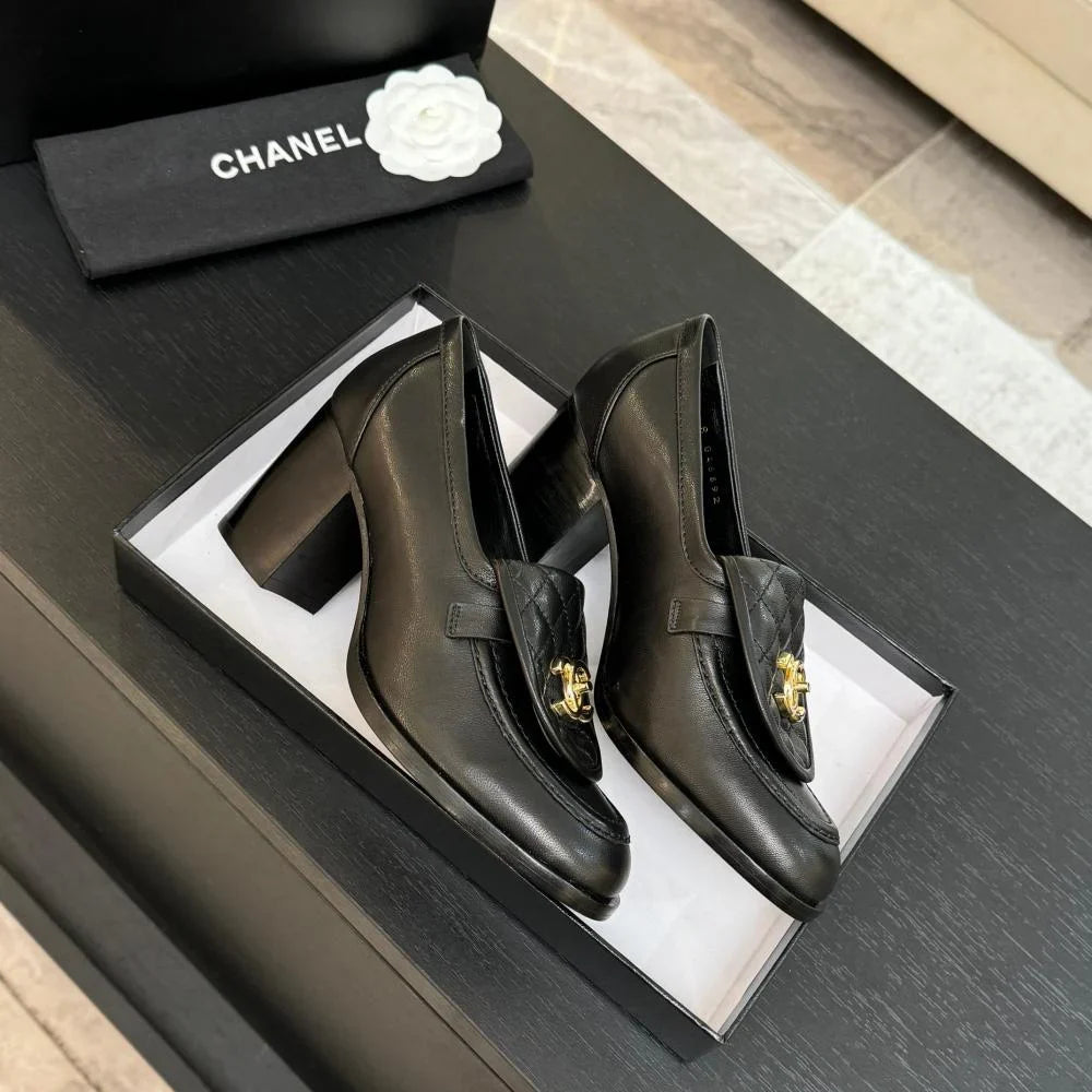CC Fw 25/26 Moccasins 9CM Black Sheepskin