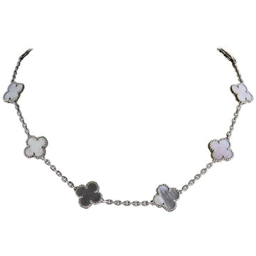 Clover 10 Motifs Dark Mop Necklace