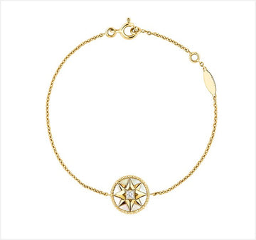 Star Diamond Mop Gold Necklace