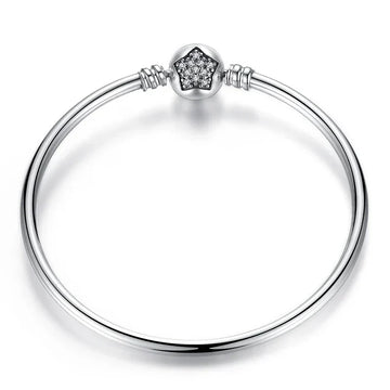 Snake Chain Bangle & Bracelet Pave Setting Cz Pendant Charm Bead Diy