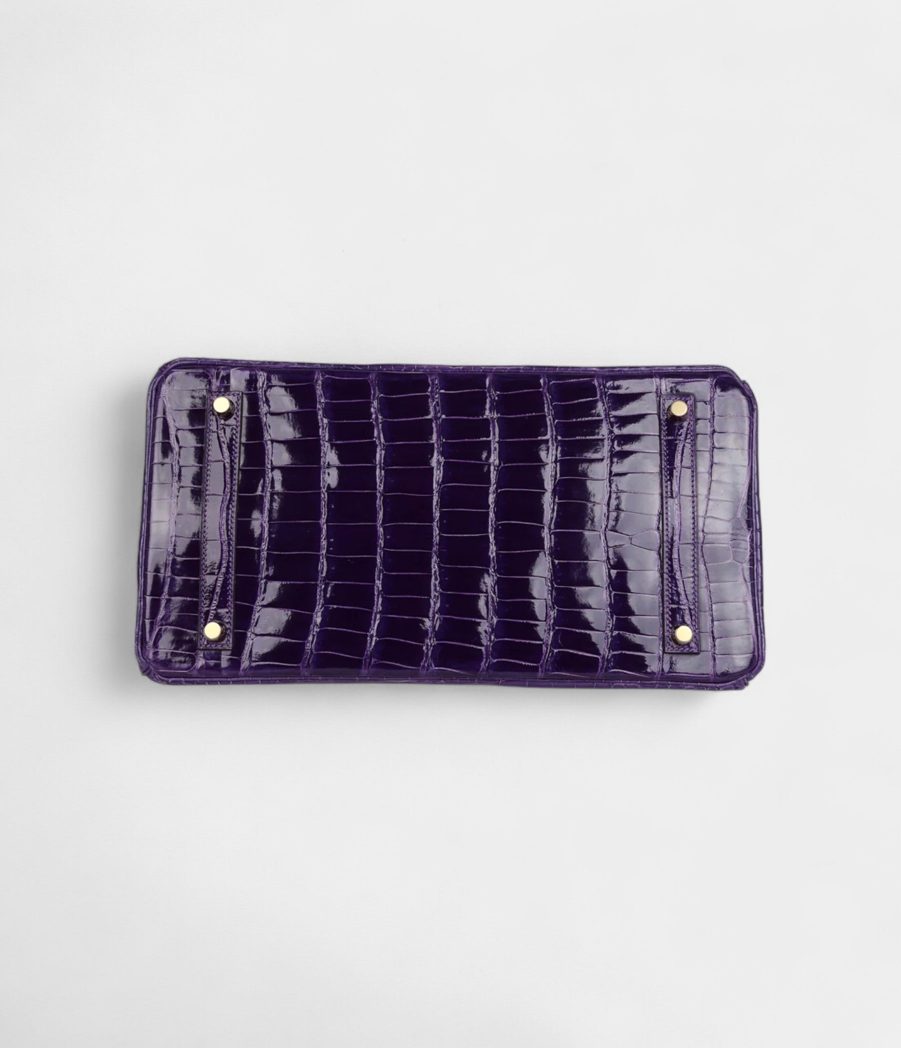 HermesBirkin 35 Ultraviolet Shiny Porosus Crocodile Gold Hardware Bags Bible