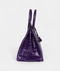 HermesBirkin 35 Ultraviolet Shiny Porosus Crocodile Gold Hardware Bags Bible