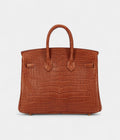 HermesGold Matte Porosus Crocodile Birkin 25 Gold Hardware Bags Bible