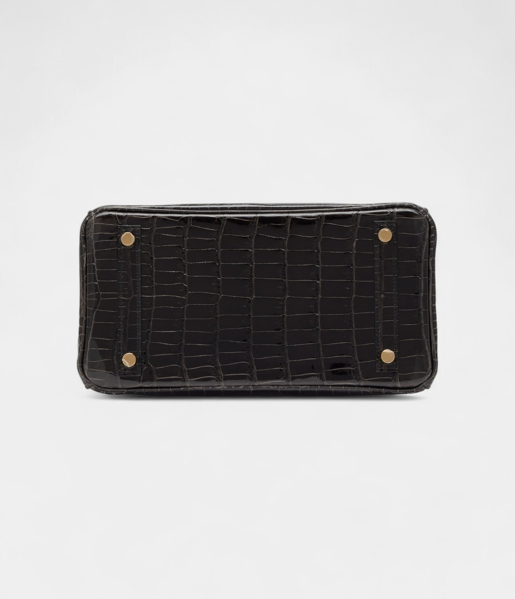 HermesGraphite Shiny Porosus Crocodile Birkin 25 Gold Hardware Bags Bible