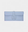 Hermes Jige Elan 29 Blue Brume Clutch Bag Evercolor Leather Bags Bible