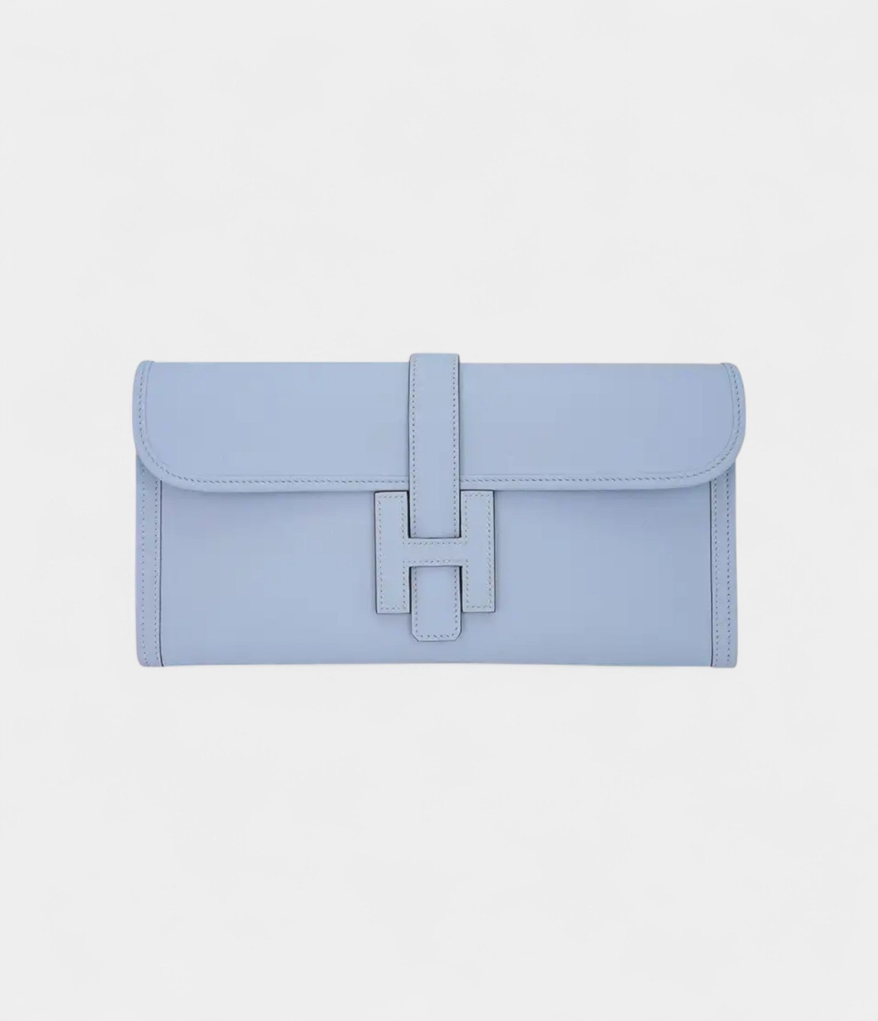 Hermes Jige Elan 29 Blue Brume Clutch Bag Evercolor Leather Bags Bible