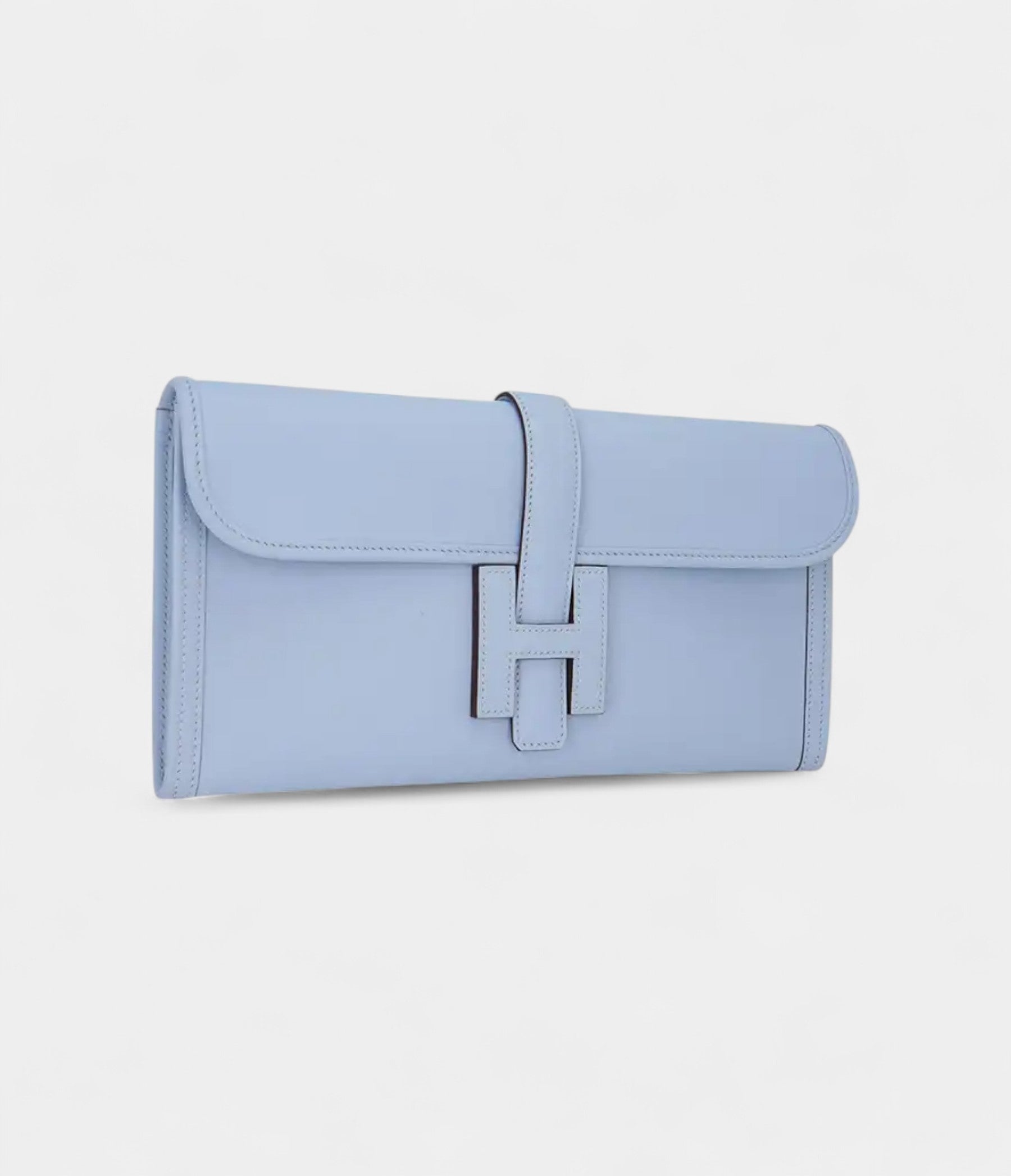Hermes Jige Elan 29 Blue Brume Clutch Bag Evercolor Leather Bags Bible